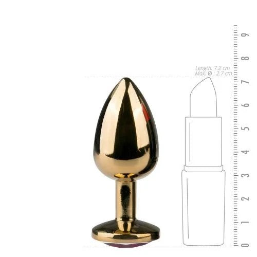 MetalButtPlugNo.1-Gold/Clear