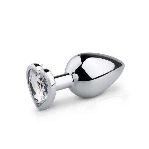 MetalButtPlugNo.7Silver/Clear