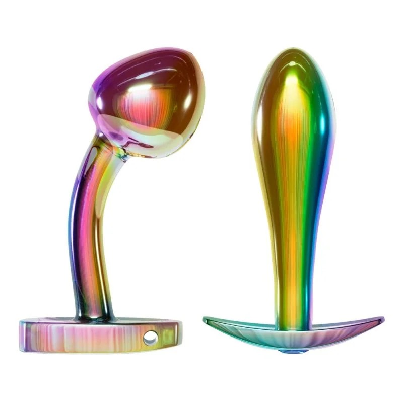 „MetalButtPlugSetinRainbowColours“mit2verschiedenenAnalplugs