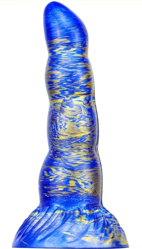 MetallicAnalDildoFantasyScopioBlauGold17cm