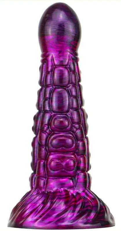 MetallicAnalFantasyNinjaDildoSchwarzLila16cm