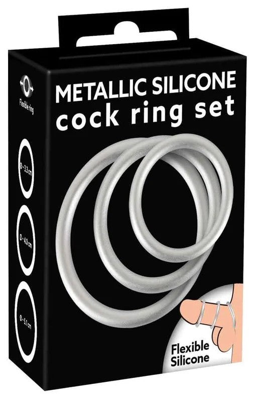 MetallicSiliconeCockringse