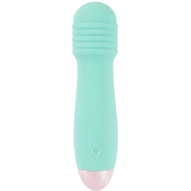 Minivibrator„Cuties“ausSilikon–gerillt&klein12.9cm(türkis)