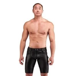 MisterBFXXXerLedershortsschwarzmitgrauemKeder