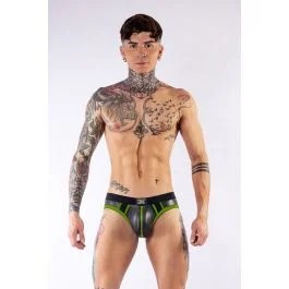 MisterBJockbriefNeoprenschwarz-neongrün
