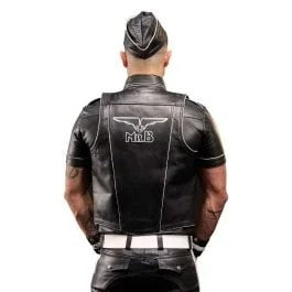 MisterBLeatherMuscleVestMrBLogo