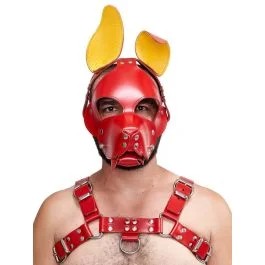 MisterBLeatherShaggyDogHoodCircuit–Red-Yellow