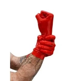MisterBPremiumRubberShortGlovesRed