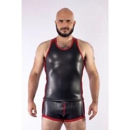 MisterBTankTopNeoprenschwarz-rot