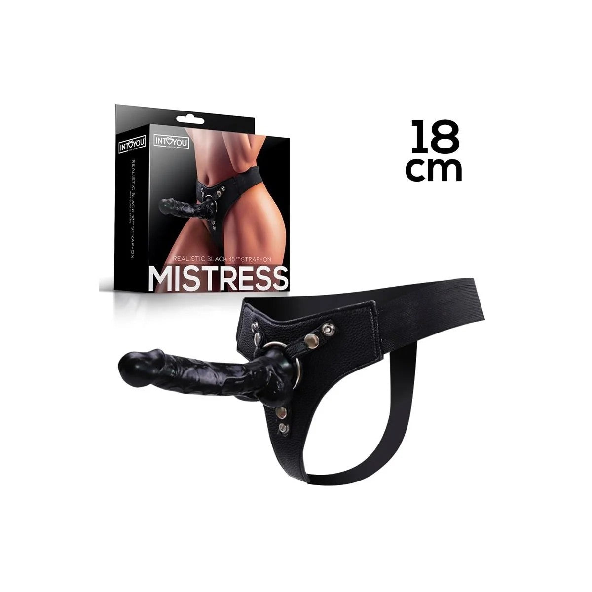 MISTRESSELASTICSTRAP-ONSILIKON-DILDO,18CM,SCHWARZVONINTOYOUBDSMLINE