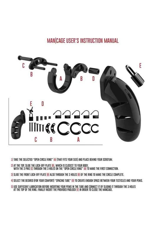 Model03–Chastity–4.5″–CockCage–Black