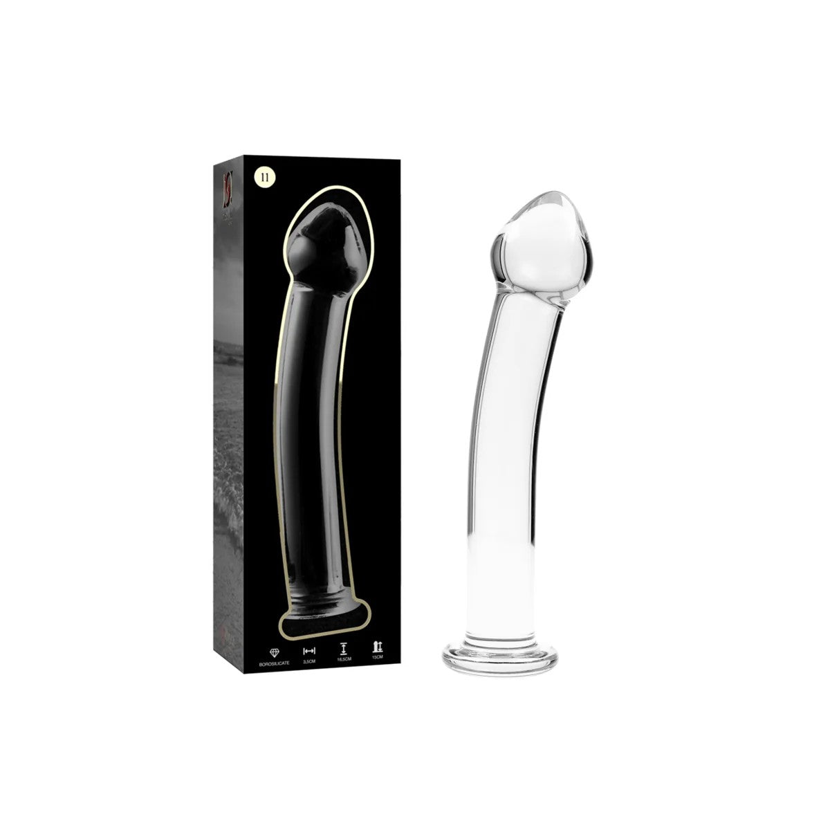 MODELL11DILDOBOROSILIKATGLASKLAR16CM-O-3CMVONNEBULASERIESBYIBIZA