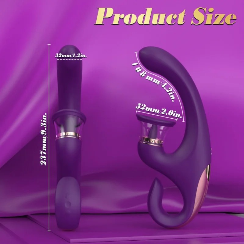 MultifunktionalervibrierenderSaugzauberstab–3-in-1-SilikonstimulatorimDildo-StilfürFrauen