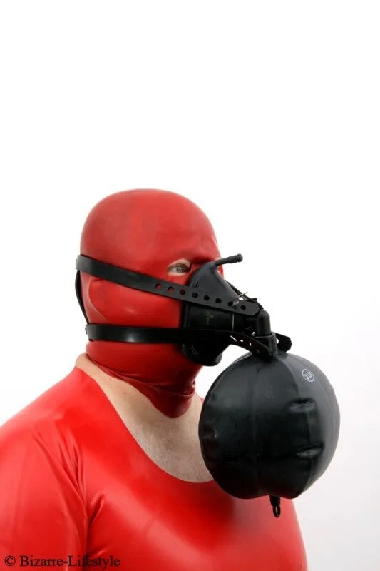 NarkosemaskemitKopfhalterungundAtembeutelMaskenGröße5schwarzmit3LiterAtembeutel