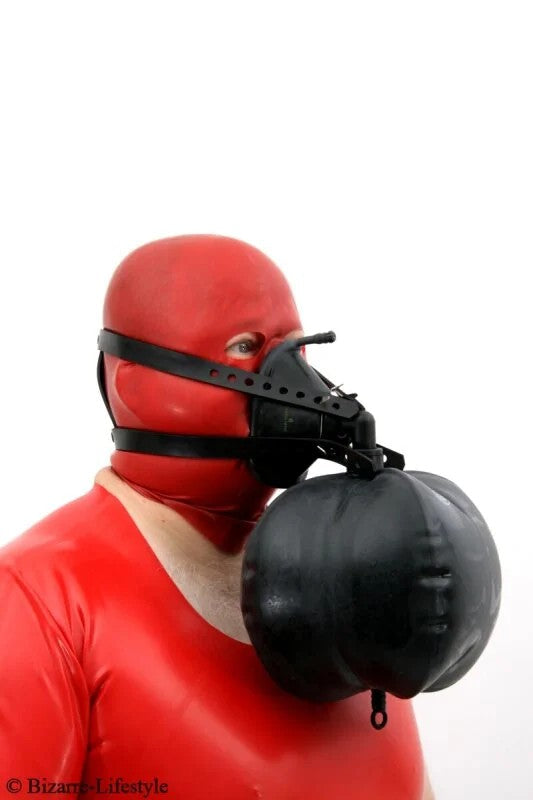 NarkosemaskemitKopfhalterungundAtembeutelMaskenGröße5schwarzmit6LiterAtembeutel