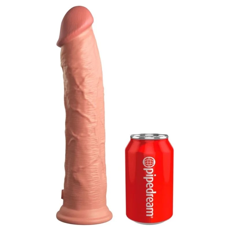 Naturdildo„11“DualDensitySiliconeCock“mitextrastarkemSaugfuß