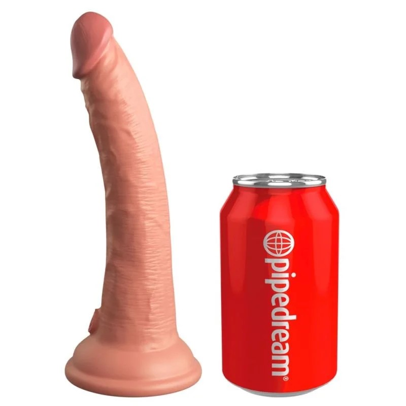 Naturdildo„7“DualDensitySiliconeCock“mitextrastarkemSaugfuß