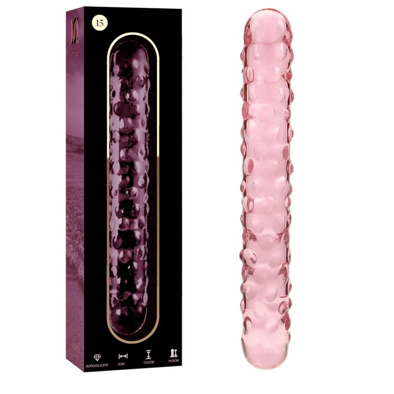 NEBULASERIESBYIBIZA–MODELL15DILDOBOROSILIKATGLASROSA18.5CM-O-3CM