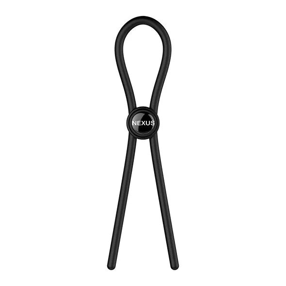 NexusForgeSingleAdjustableLassoSiliconeCockRingBlack