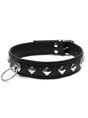 NietenhalsbandmitRing–Schwarz