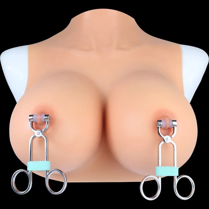 NippelklammernausEdelstahl–BDSM-TrainingfürPaareunddominantesSexspielzeug