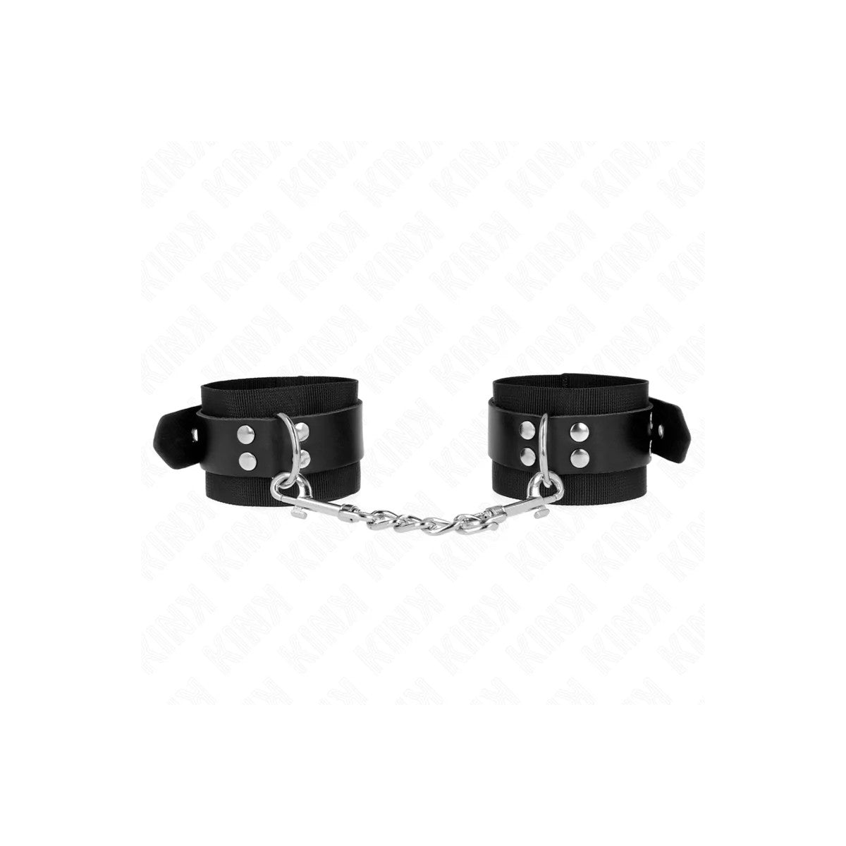 NYLONHANDFESSELNSCHWARZMITKUNSTLEDERGURTESCHWARZVERSTELLBAR19-29CMX5,1CMVONKINKWRISTRESTRAINT