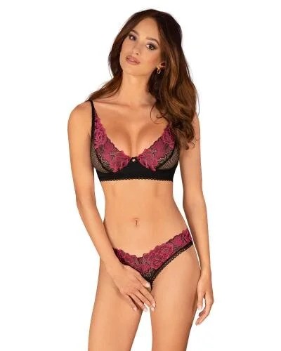 Obsessive–CrotchlessBraSet–Black/Purple–XS/S–XL/XXL