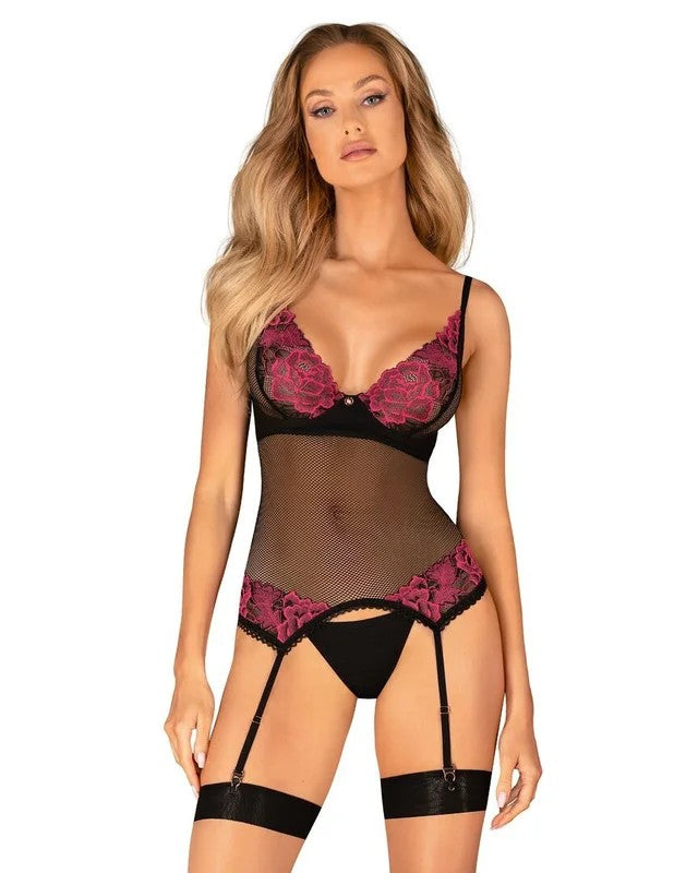 Obsessive–RosentyStrumpfhalterKorsett–Schwarz/Lila