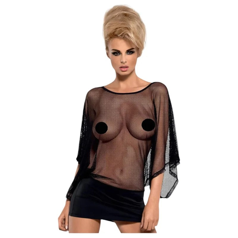 ObsessivePunker–transparenteMinikleidundString(schwarz)–L/XL