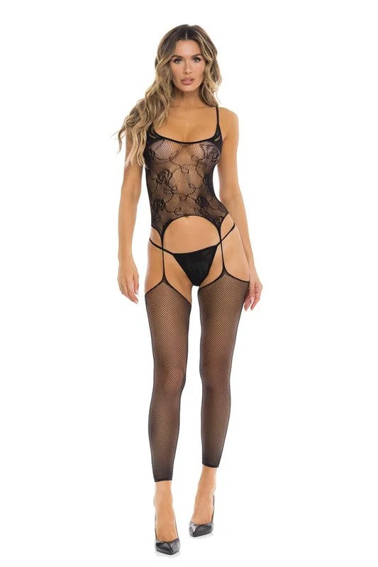 OnAllNight2PcSetBodystockBlack,OS