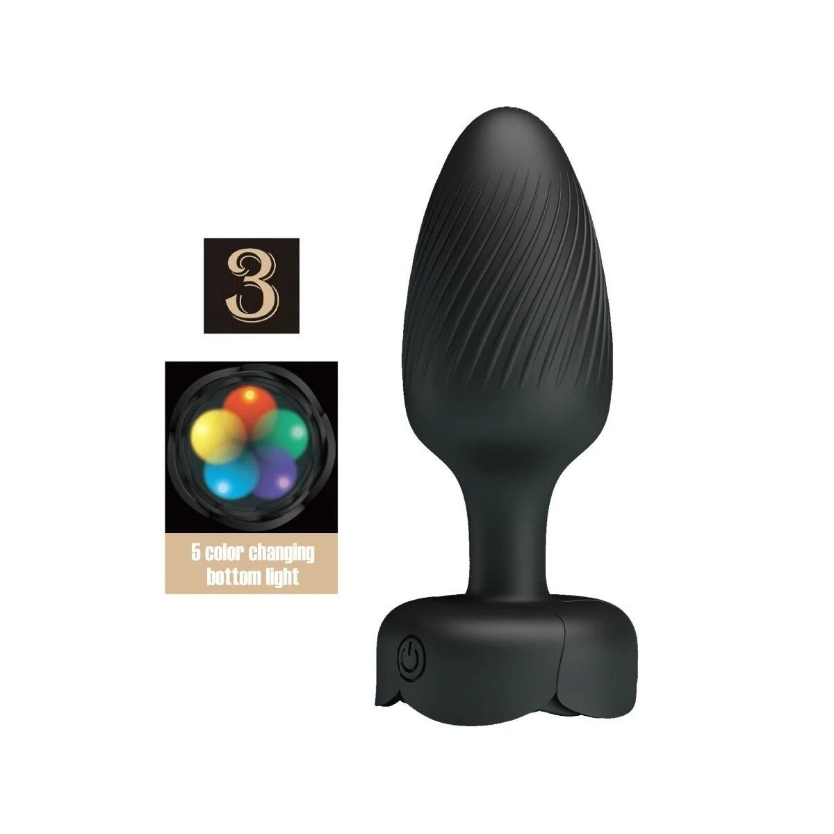 OSBORNANALPLUGMITLEDLICHTSCHWARZ9,8CMVONPRETTYLOVE