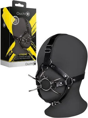 OUCH!XtremeHeadHarnessSpiderGagNoseHooks