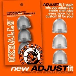 OxballsADJUSTFITINSERT3pack–Clear