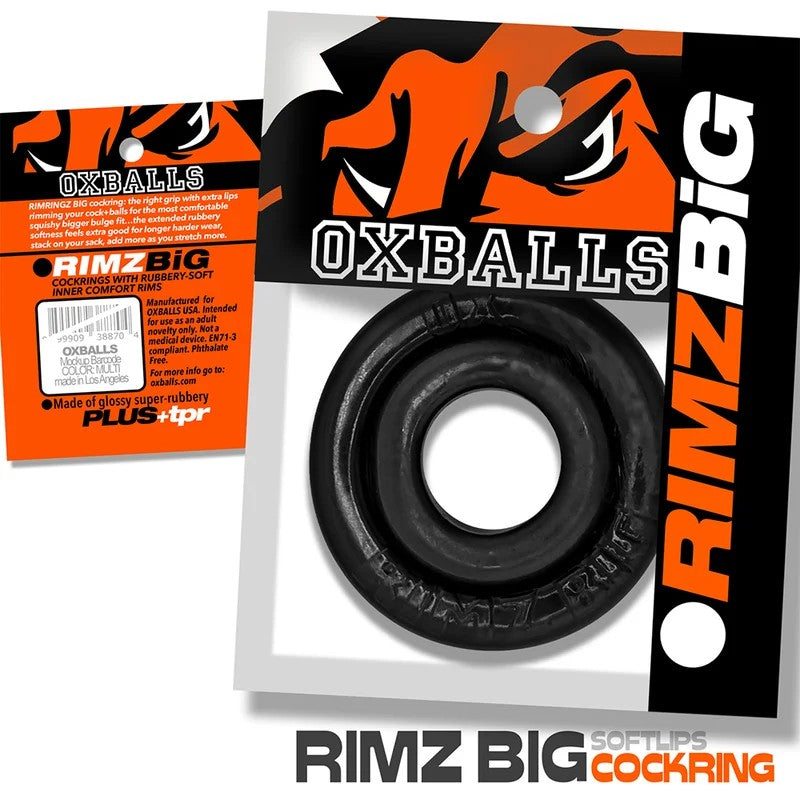 OxballsRIMZBIGSoftlipsCockringBlack