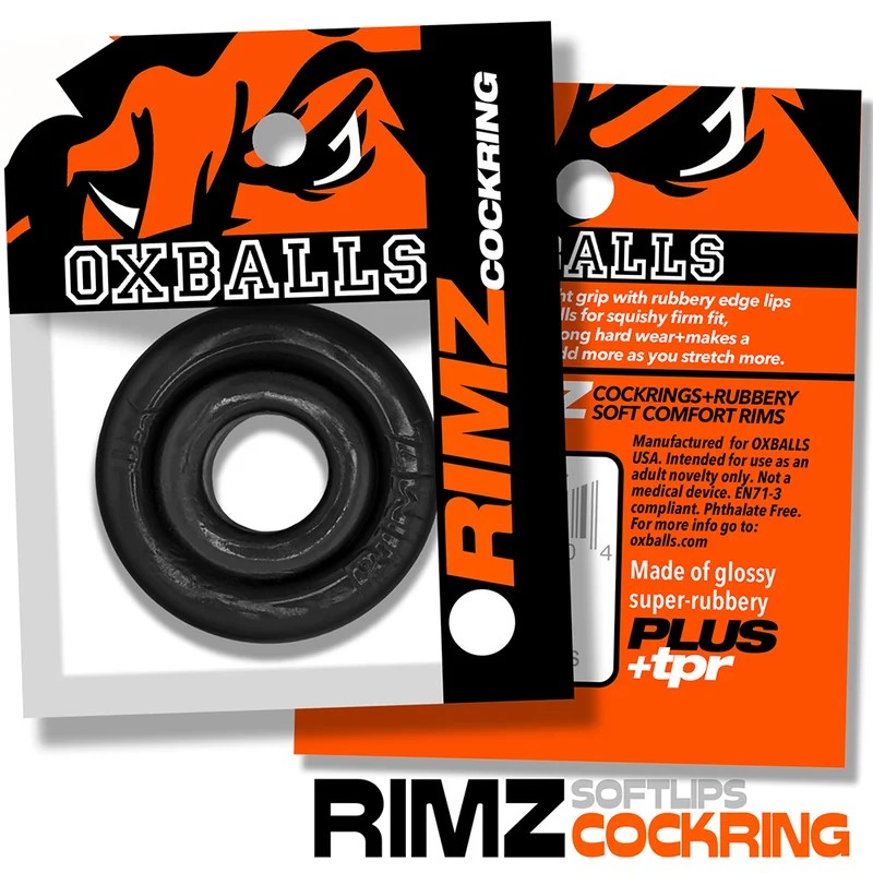 OxballsRIMZSoftlipsCockringBlack