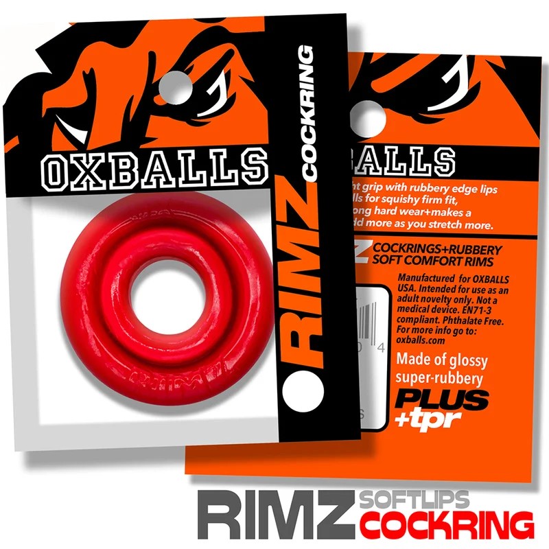 OxballsRIMZSoftlipsCockringRed