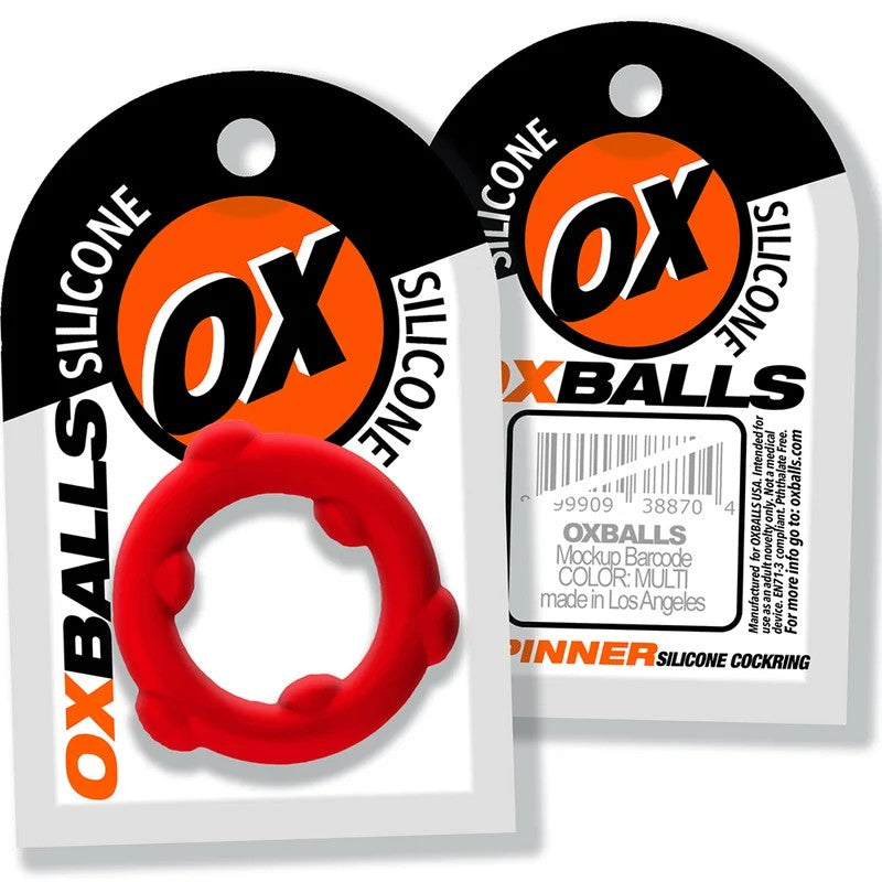 OxballsSPINNERCockringRedPenisring
