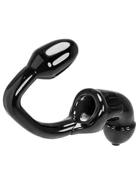 OxballsTAILPIPECockCageAnalLockBlack