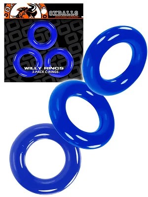 OxballsWillyCockringTripleSet–Blau