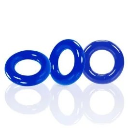 OxballsWILLYRINGS3-packcockrings–PoliceBlue