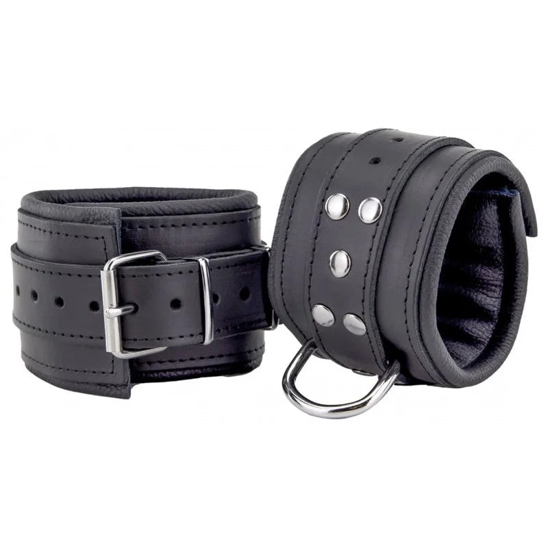 PaddedLeatherAnkleCuffsBlack