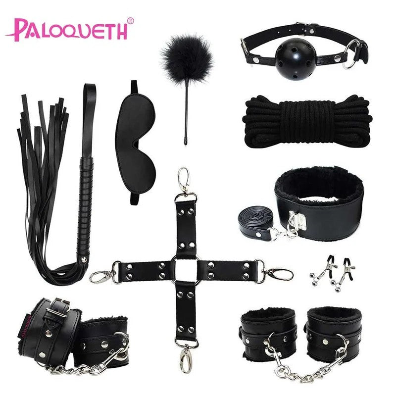 PaloquethBDSMBondageSetBlack10pieces