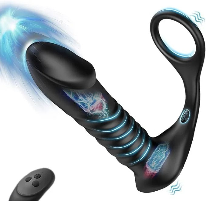 PaloquethThrustingAnalLockProstateMassagerwithRemoteControlBlack