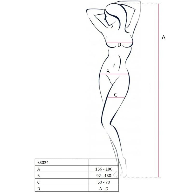 PASSION–WOMANBS024WEISSERBODYSTOCKING,EINEGRÖSSE