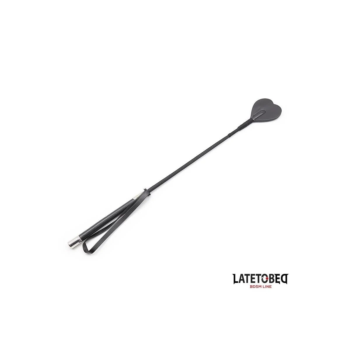 PEITSCHEMITHERZFORM,SCHWARZ,60CMVONLATETOBEDBDSMLINE