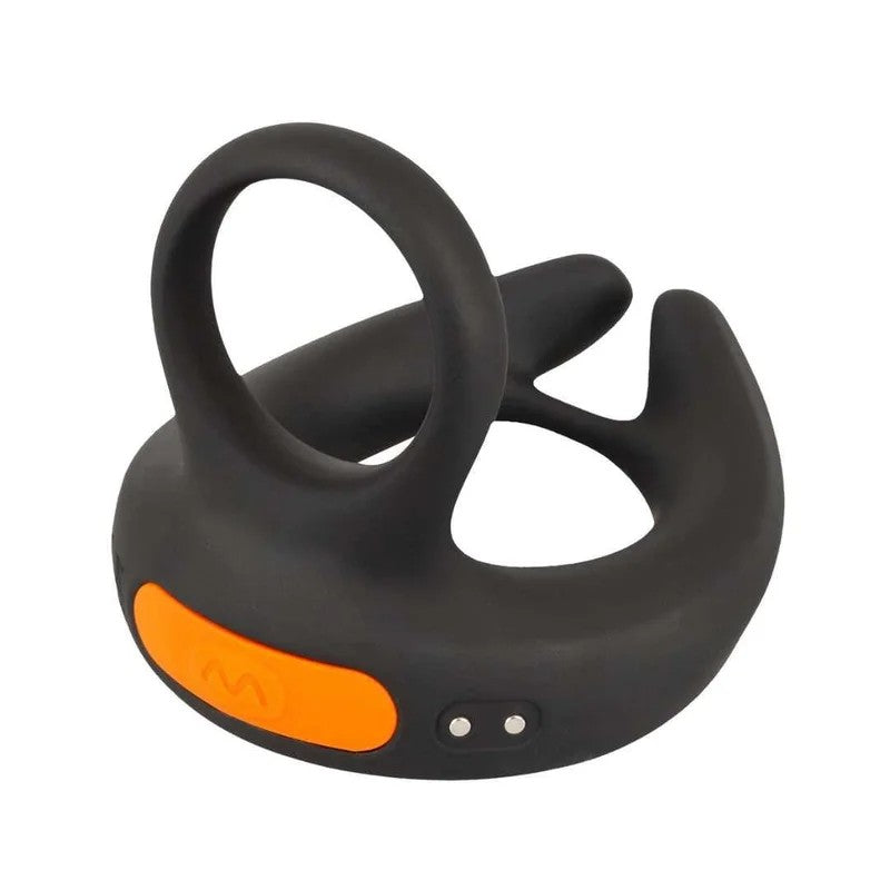 Penis-undHodenring„RCScrotumStimulator“ausSilikon–mitVibrationØ4.6cm(Schwarz)
