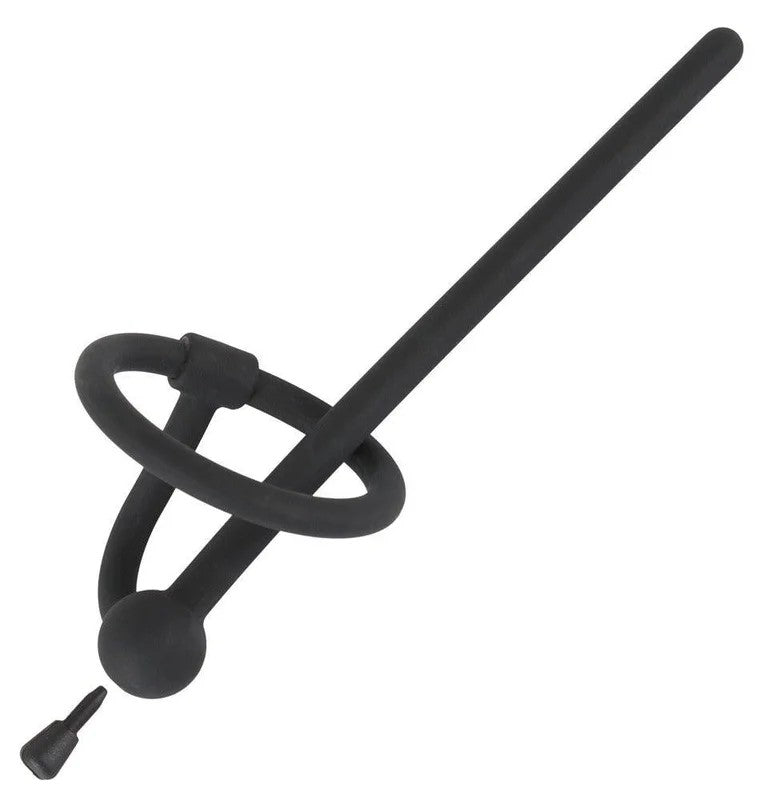 Penisplug„PissPlay“ausSilikon–mitbeweglichemEichelringØ0.6cm(schwarz)