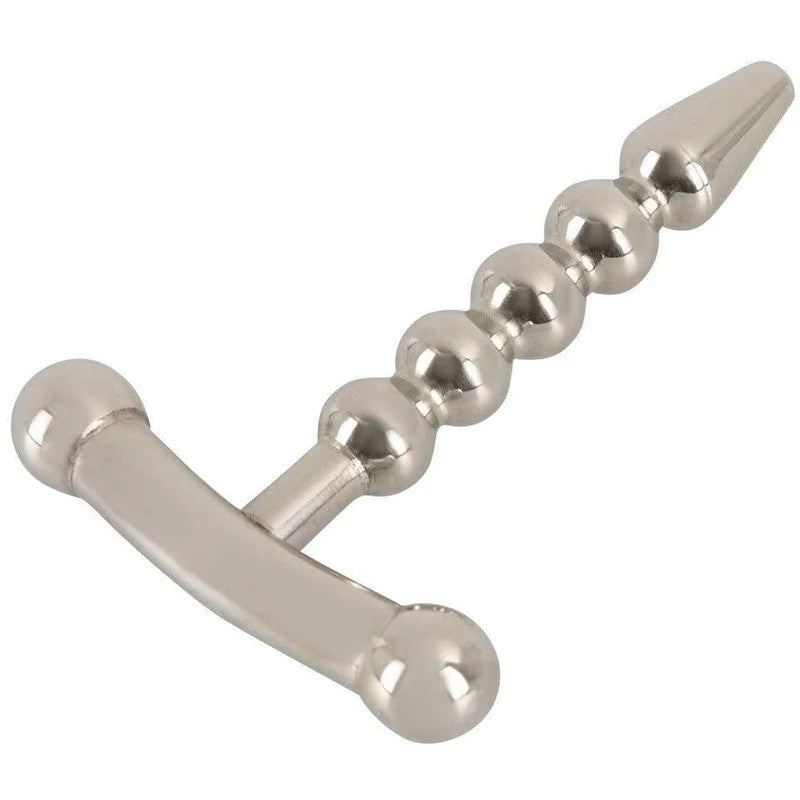 PenisplugmitStimulationskugeln–Edelstahl5.7cm(silber)
