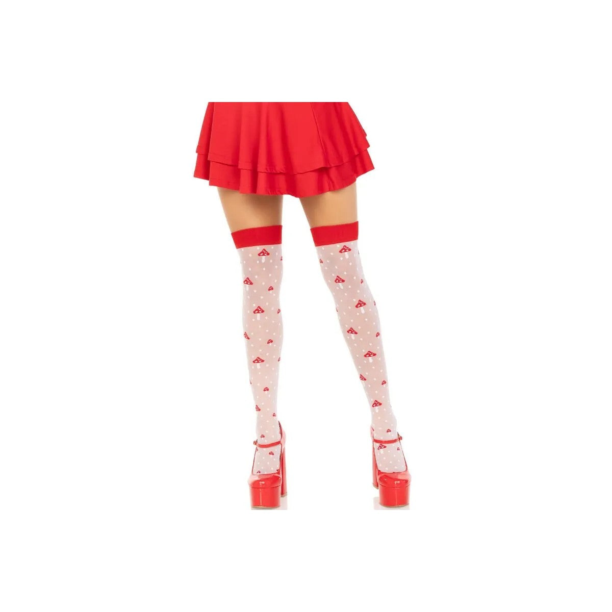PILZHOHESOCKENROT/WEISSVONLEGAVENUEHOSIERY