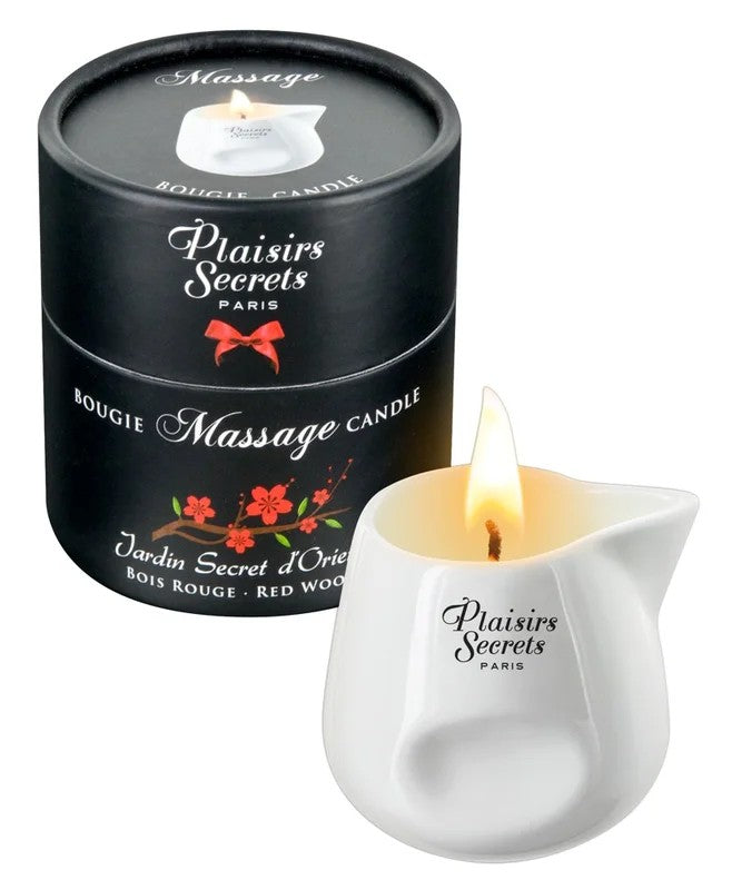 PlaisirSecretMassageCandleRedWood